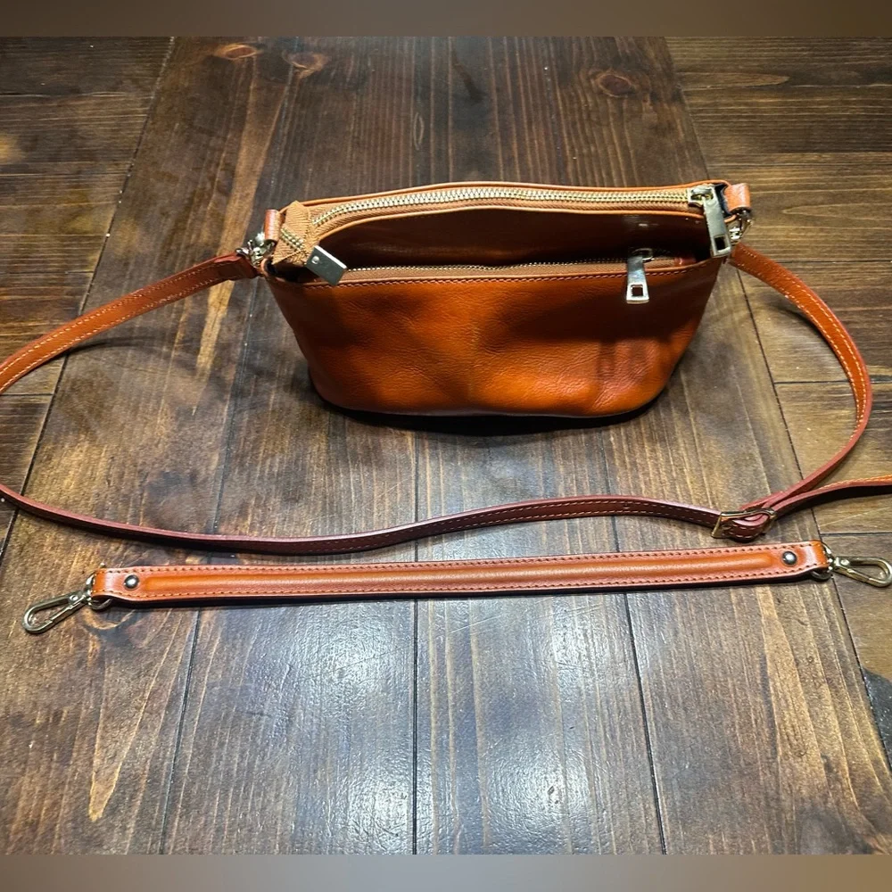 Diane Von Furstenberg Burnt Orange Crossbody or Hand Bag - Picture 4 of 8